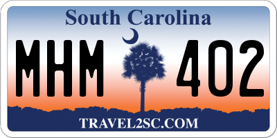 SC license plate MHM402
