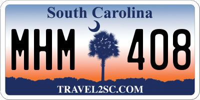 SC license plate MHM408