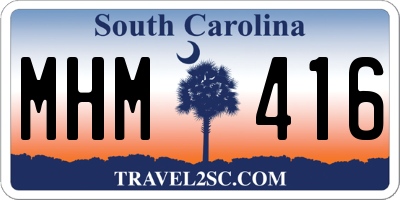 SC license plate MHM416