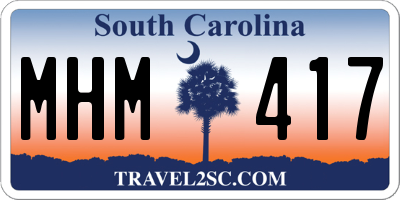 SC license plate MHM417
