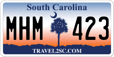 SC license plate MHM423