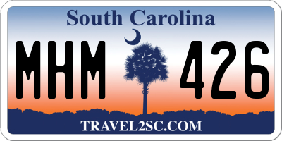 SC license plate MHM426