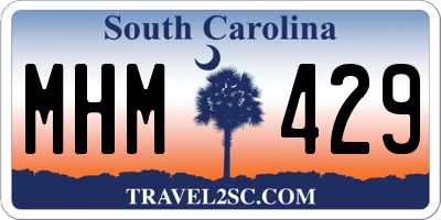 SC license plate MHM429