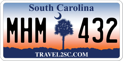 SC license plate MHM432