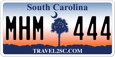 SC license plate MHM444