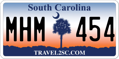 SC license plate MHM454