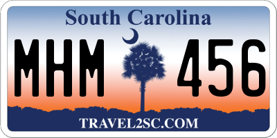SC license plate MHM456