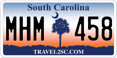 SC license plate MHM458