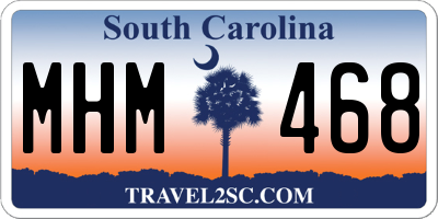 SC license plate MHM468