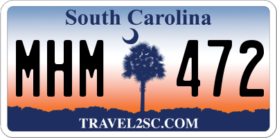 SC license plate MHM472