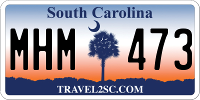 SC license plate MHM473