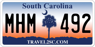 SC license plate MHM492
