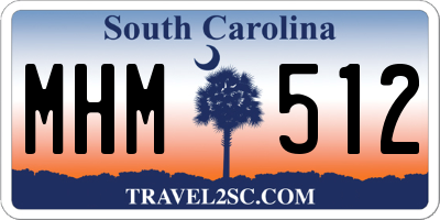 SC license plate MHM512