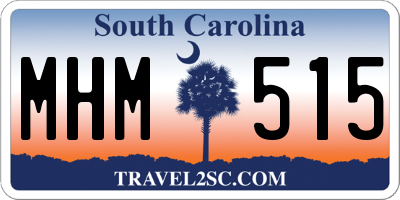 SC license plate MHM515