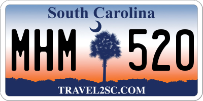 SC license plate MHM520