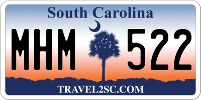 SC license plate MHM522