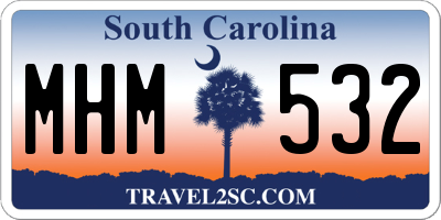 SC license plate MHM532