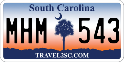 SC license plate MHM543
