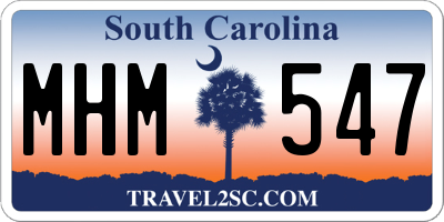 SC license plate MHM547