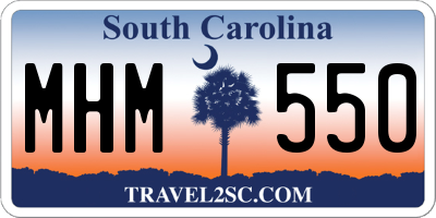 SC license plate MHM550