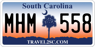 SC license plate MHM558
