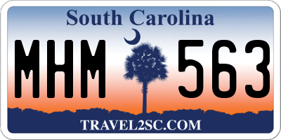 SC license plate MHM563