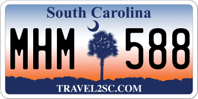 SC license plate MHM588