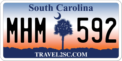 SC license plate MHM592