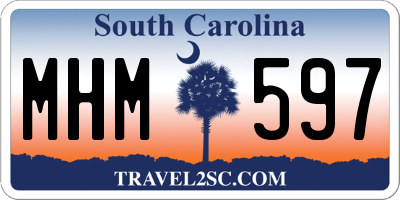 SC license plate MHM597