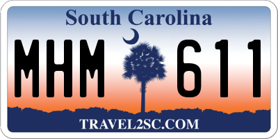 SC license plate MHM611