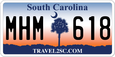 SC license plate MHM618