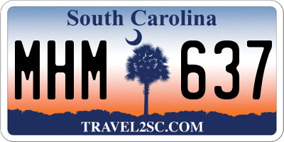 SC license plate MHM637