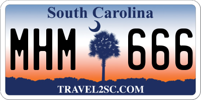 SC license plate MHM666