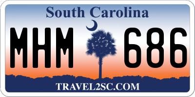 SC license plate MHM686