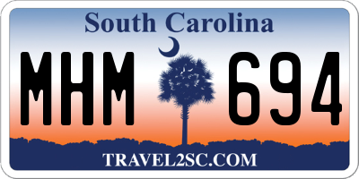 SC license plate MHM694
