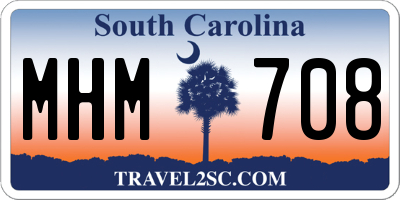 SC license plate MHM708