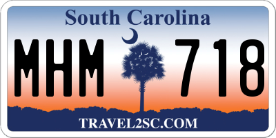SC license plate MHM718