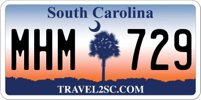 SC license plate MHM729