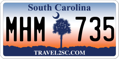 SC license plate MHM735