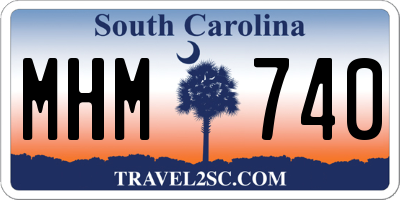 SC license plate MHM740