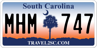 SC license plate MHM747