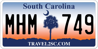 SC license plate MHM749