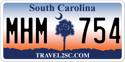 SC license plate MHM754