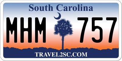 SC license plate MHM757