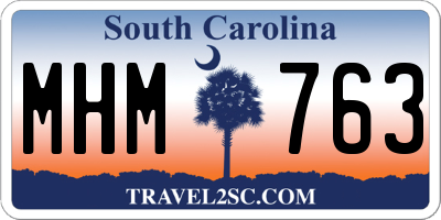 SC license plate MHM763