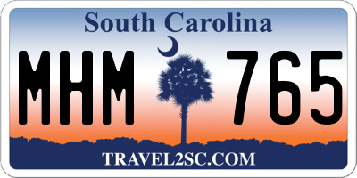SC license plate MHM765