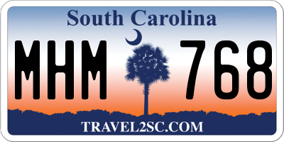 SC license plate MHM768