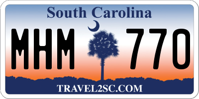 SC license plate MHM770
