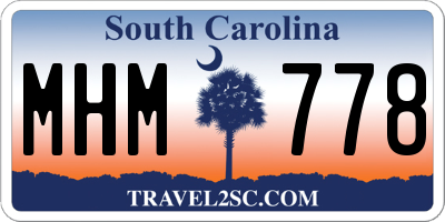 SC license plate MHM778