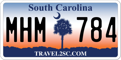 SC license plate MHM784